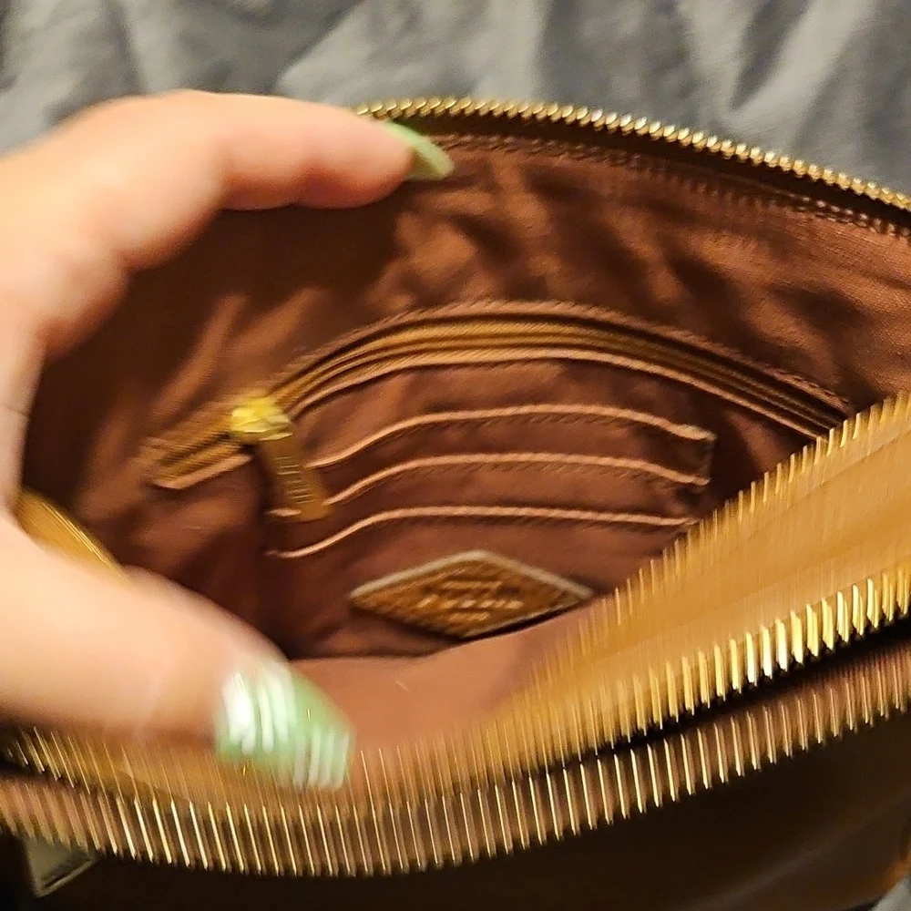 Fossil Women's Tan Leather Crossbody Bag - Picture 10 of 10